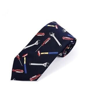 Mens Necktie Handy Man Tool Hammers Screwdrivers Wrench Business Office Career